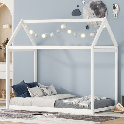 Wooden House Shaped Bed