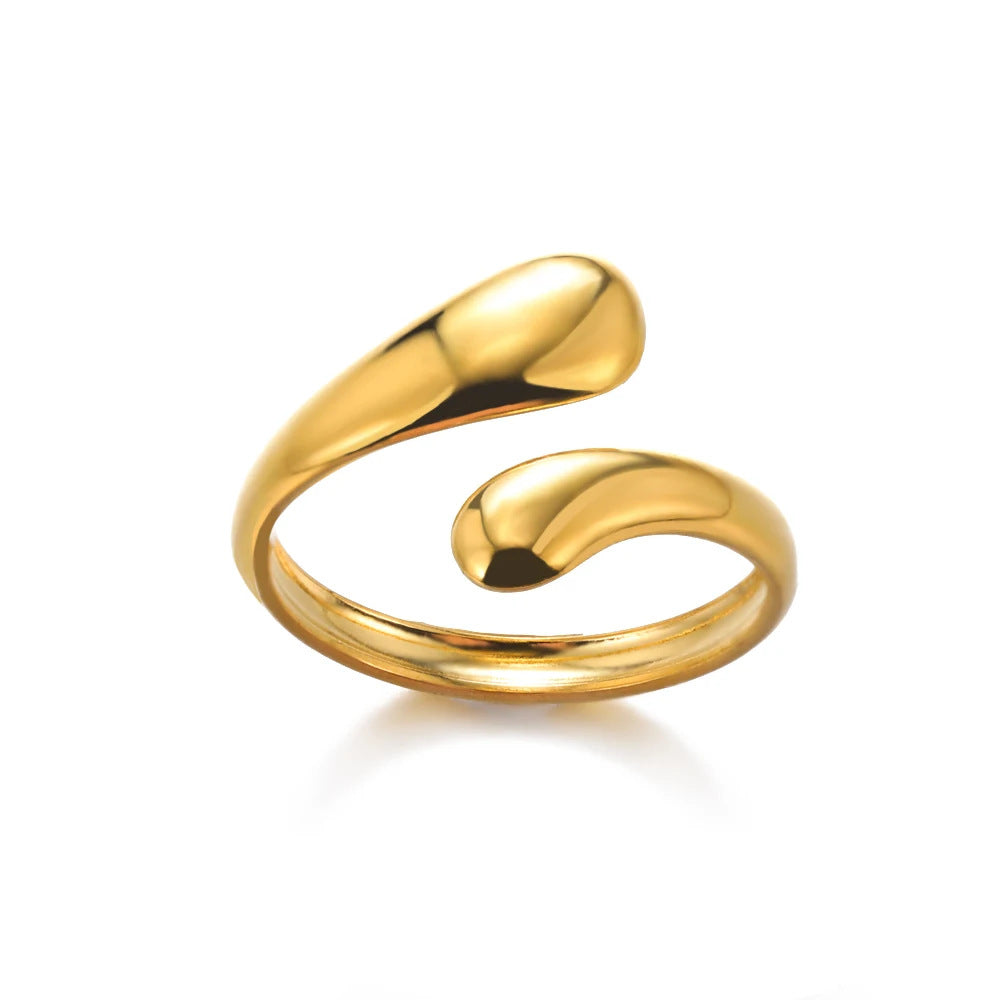 Geometric Line-cut Hollow Mens And Womens Ring