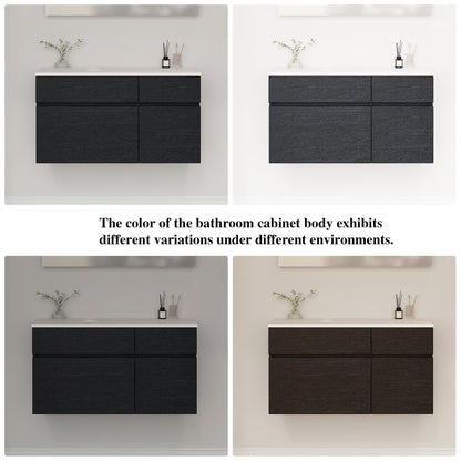 31.5' Modern Wall-Mounted Single Sink Bathroom Vanity Base Only Painted Floating