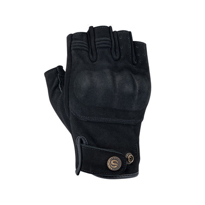 Vintage Leather Half-Finger Motorcycle Gloves