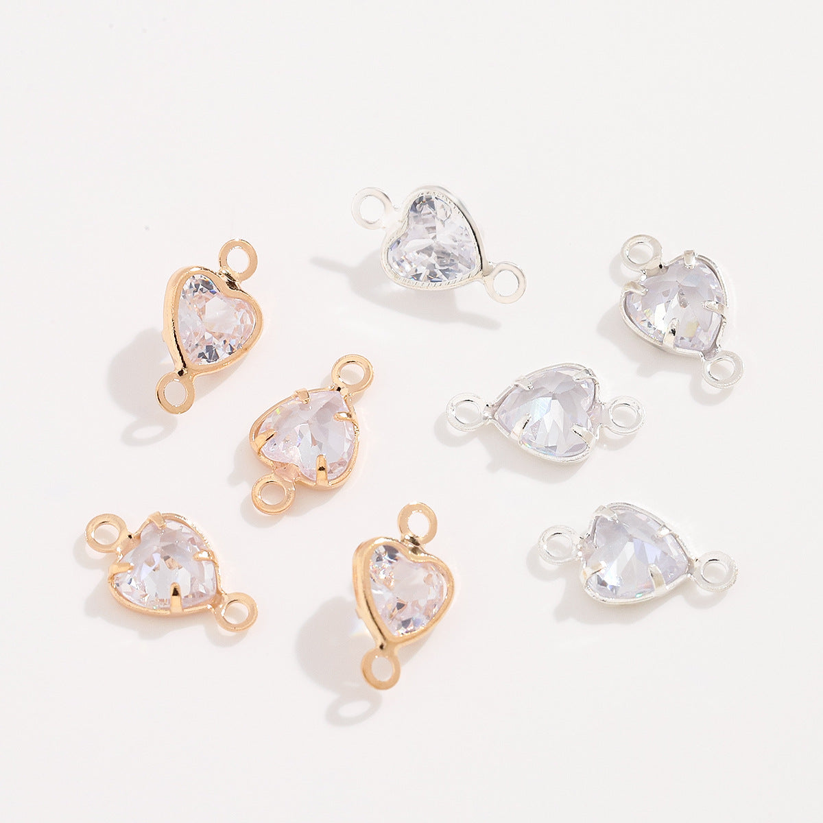 Geometric Zircon Bezel Set Pendant - Gold Plated Color Retention Charm for DIY Earring Jewelry Making Accessories