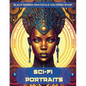 Sci-Fi Portraits: Black Women Grayscale Coloring Book - Paperback