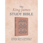 The King James Study Bible: Featuring 1-Minute Commentary on Key People, Places, Events, and Ideas [Rose Damask] - Imitation Leather