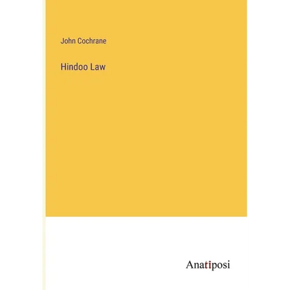 Hindoo Law - Paperback