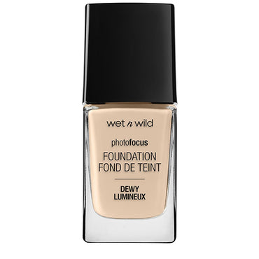 Wet n Wild Photo Focus Foundation Dewy Lumineux Liquid Foundation - Nude Ivory, Lightweight, Long-Lasting Makeup