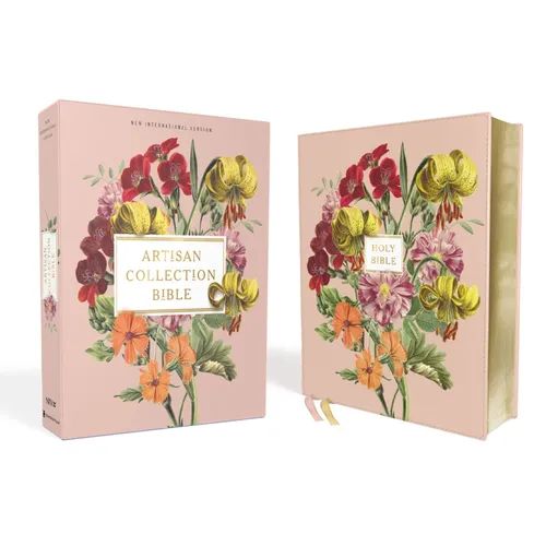 Niv, Artisan Collection Bible, Leathersoft, Blush Floral, Red Letter Edition, Comfort Print - Imitation Leather