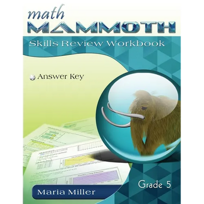 Math Mammoth Grade 5 Skills Review Workbook Answer Key - Paperback