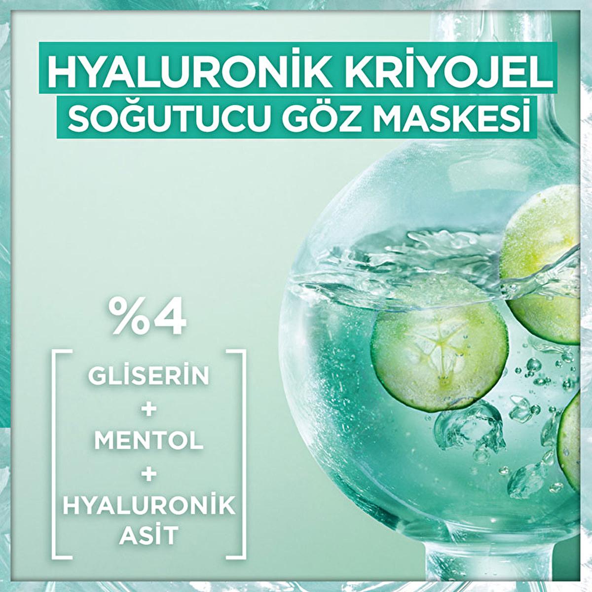Garnier Hyaluronik Cooling Eye Mask - Anti-Fatigue, Hydrating Gel for Dark Circles & Puffiness