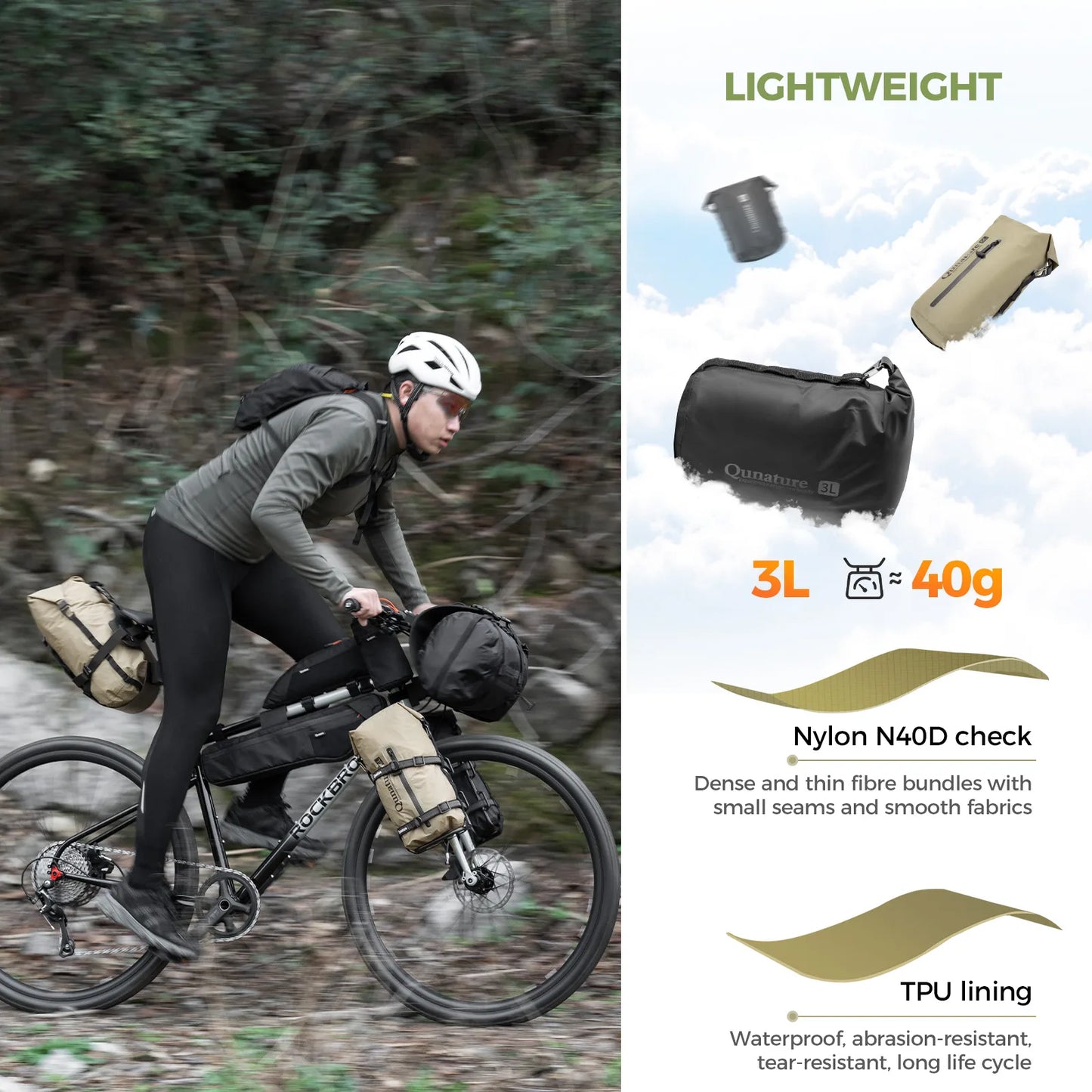 Bikepacking Rear Rack + Waterproof Compression Bag Set