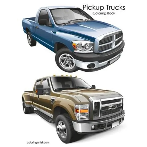 Pickup Trucks Coloring Book - Paperback