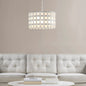 4-Light Glass Drum Shade Chandelier | Mid-Century Modern White Ceiling Light with Frosted Glass — Vaulted Ceiling Compatible, Dining Room & Kitchen