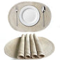 4-Pack: Cotton Oval Dining Mat
