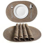 4-Pack: Cotton Oval Dining Mat