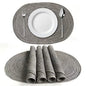 4-Pack: Cotton Oval Dining Mat