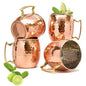 4-Pack: Hammered Copper Plated Moscow Mule Mug