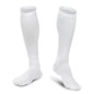 4-Pairs: White L/XL Compression Socks Running Sports Graduated Travel