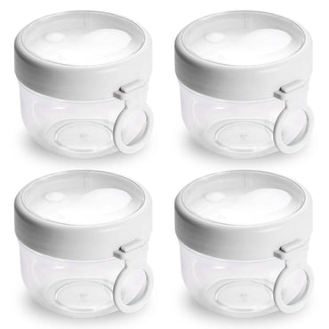 4-Piece: 20 Oz Oat Containers with Lids and Folding Spoons