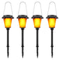 4-Piece: Solar Torch Outdoor Light with Flickering Flame