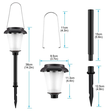 4-Piece: Solar Torch Outdoor Light with Flickering Flame