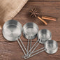 4-Piece: Stainless Steel Measuring Cups Stackable Kitchen Spoons Set