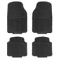 4-Pieces: Heavy Duty PVC Rubber Automotive Floor Mats with Trimmable Design