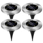 4-Pieces: Solar Waterproof Ground Light