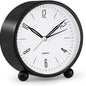 4" Super Silent Non Ticking Analog Alarm Clock with Night Light