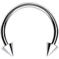 16G 3/8 Stainless Steel Spike Horseshoe Circular Barbell
