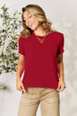Soft Rayon Crewneck Tee with Short Sleeves