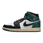 Jordan Nike Air 1 Mid Womens White/Black-Light Dew FQ7818-100 9