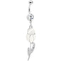 Crystalline Gem Tulip Globe Flower Belly Ring