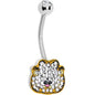 Sparkling Gem Garfield Belly Ring