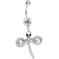 Crystalline Gem Fancy Wing Dragonfly Belly Ring