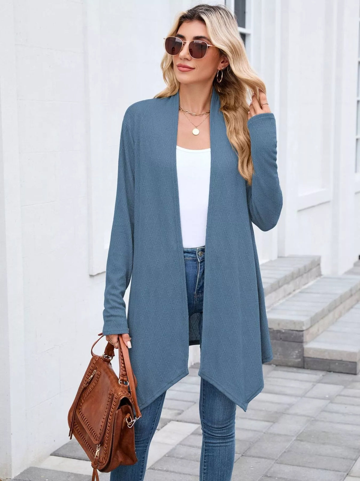 Open Front Long Cardigan