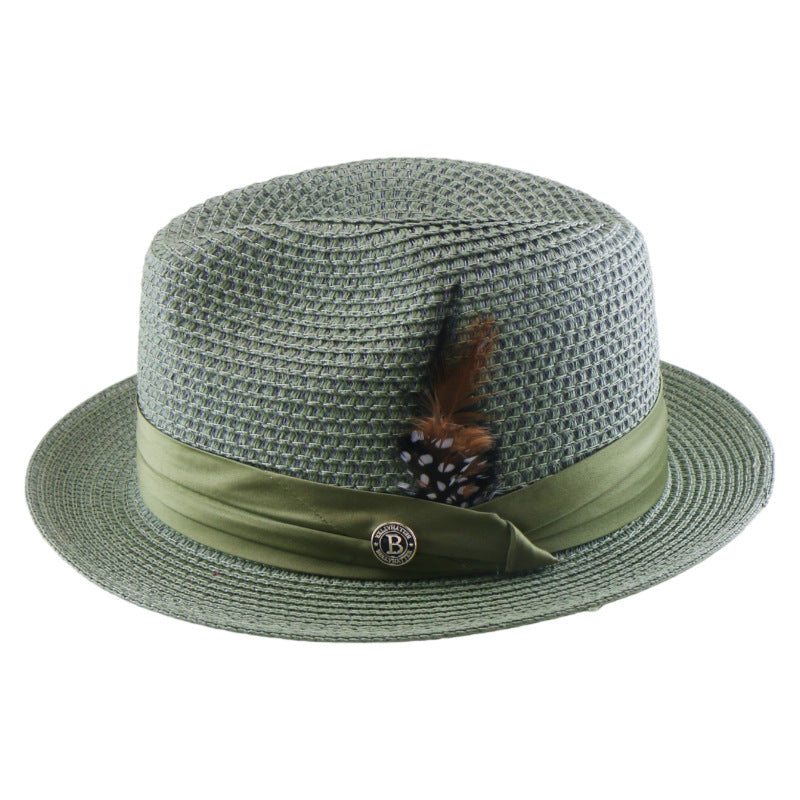 Spring Summer New Arrival Mens And Womens Seaside Beach Holiday Flat-Brim Straw Hat
