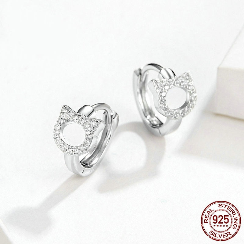 Sterling Silver Hoop Earrings S925 Fashion Trend
