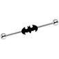 Officially Licensed Steel Black Batman Logo Industrial Barbell 38mm