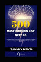 500 Most Common List For NEET-PG - Paperback