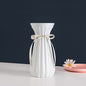 Frosted Glass Vase With Dried Flowers Indoor Table Setting