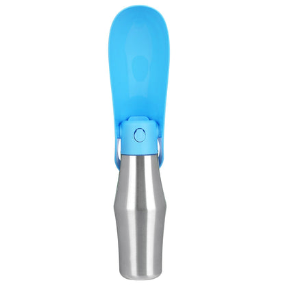 25OZ Portable Dog Water Bottle Foldable Stainless Steel Water Dispenser Leak-Proof Design for Dog Walking Traveling Hiking Outdoor Activities