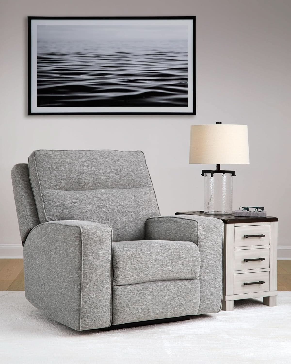 Gray Power Recliner With Adjustable Comfort For Living Room