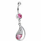 Pink Paisley Passion Belly Ring