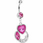 Pink Passion Heart Belly Ring