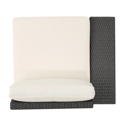 Outdoor Sectional Set PE Rattan Iron Dark Brown 8 Piece