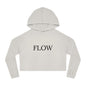 Cropped Hoodie Sweatshirt for Women with Cropped Design and Ribbed Cuffs