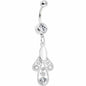 White Moonlit Enchantment Belly Ring