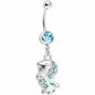 Aqua Gem Bundle Up Winter Belly Ring