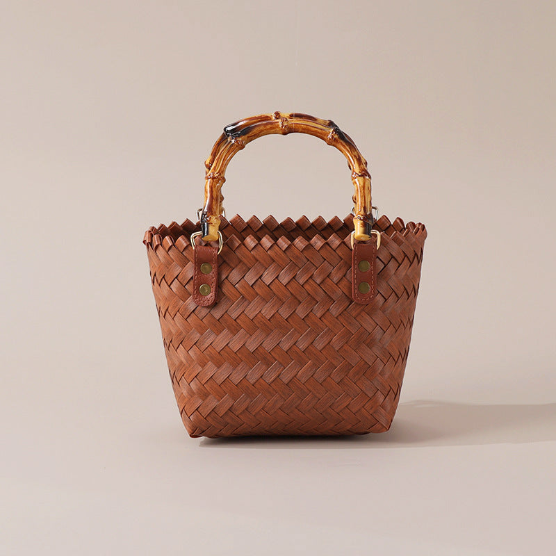 PP Hand Woven Rattan Style Gift Bag