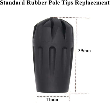 Walking Stick Tips Rubber 4pcs Trekking Pole Tips Replacement- Rubber Feet for Hiking Poles, Walking Sticks, Trekking Poles | Rubber Tip for Walking Sticks Hiking Trekking Poles Boot Tips Rubber Feet