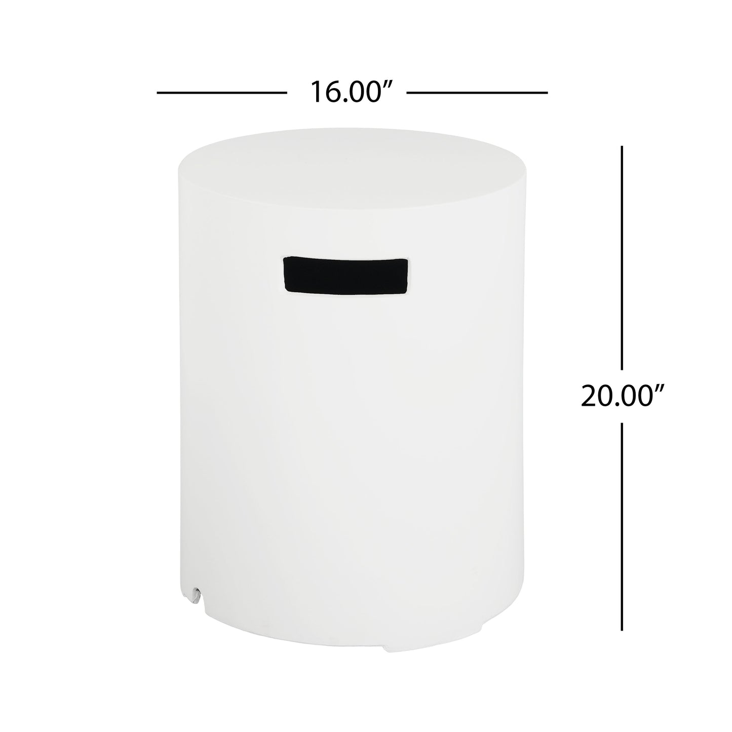 16x20 Inch MGO Propane Tank Holder Side Table, White